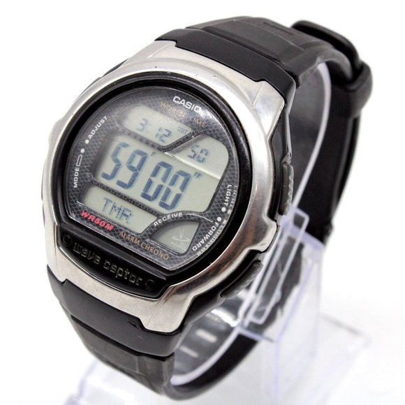 Vintage Casio Wave Receptor Digital Watch Mens World Time Digital Quartz - Picture 3 of 8